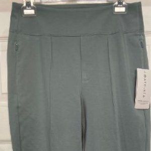 NWT Women's Size 8 ATHLETA Light Green Eastbound Straight Stretch Knit Pants